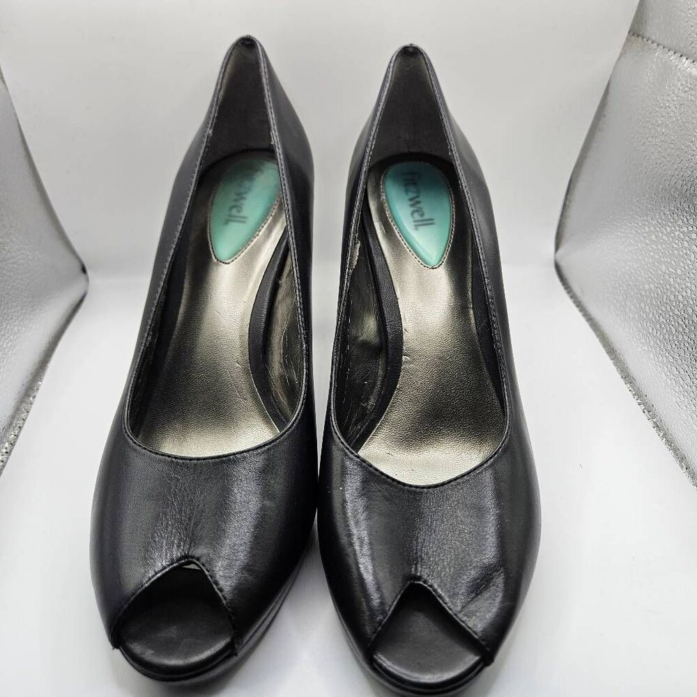 Fitzwell Women's Lani Black Patent Pump 8M